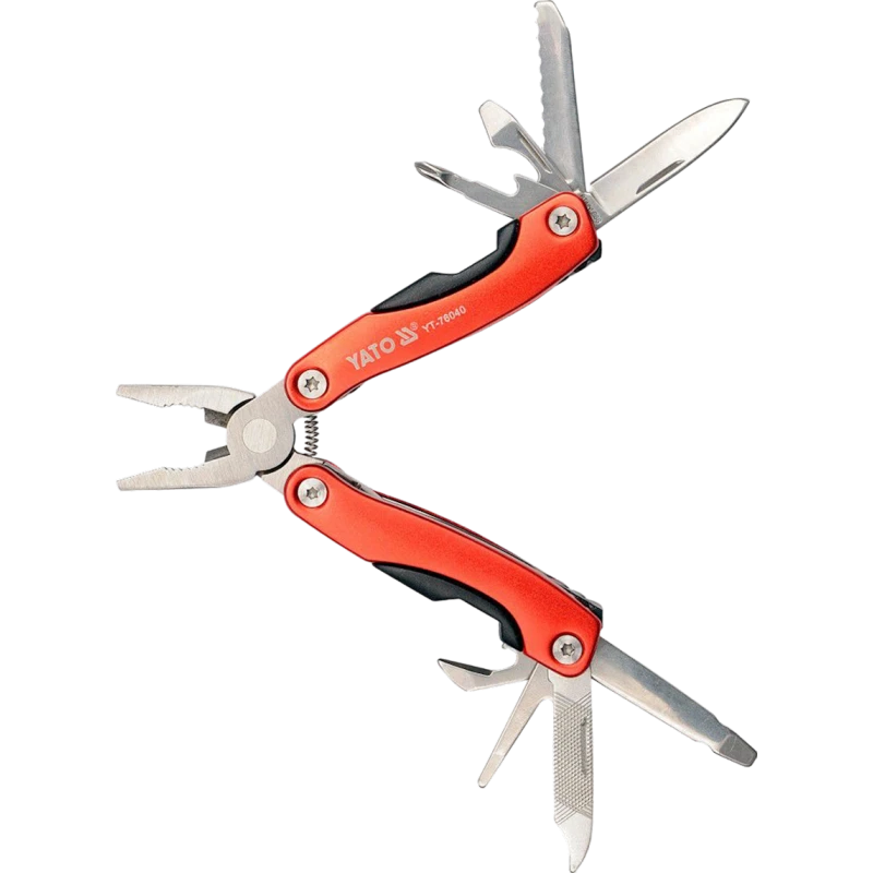 Мультитул Yato YT-76040, алюминий/нержавеющая сталь, красный/серый Мультитул Yato YT-76040, алюминий/нержавеющая сталь, красный/серый