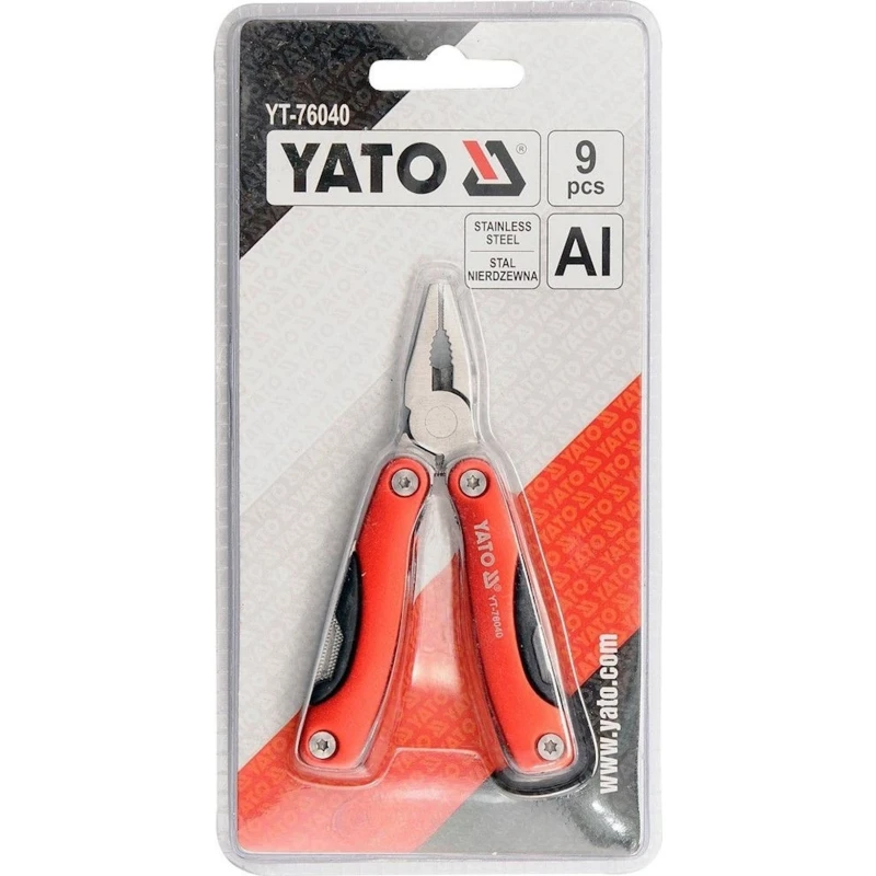 Мультитул Yato YT-76040, алюминий/нержавеющая сталь, красный/серый Мультитул Yato YT-76040, алюминий/нержавеющая сталь, красный/серый