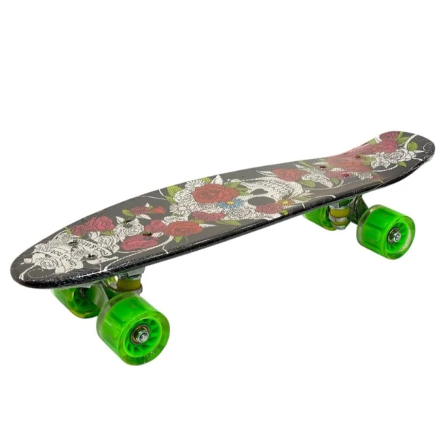Skeytbord M6666, 15x56 sm, yaşıl təkərlər ilə, məhsul çeşiddə