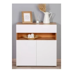 Комод Box up Wh-Vot, 80х35х75 см, ЛДСП, белый Комод Box up Wh-Vot, 80х35х75 см, ЛДСП, белый