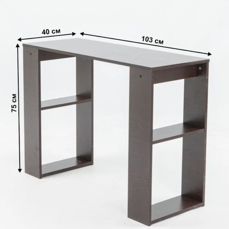 Yazı masası, LDSP, 75х40х103 sm, rəflərlə, qəhvəyi