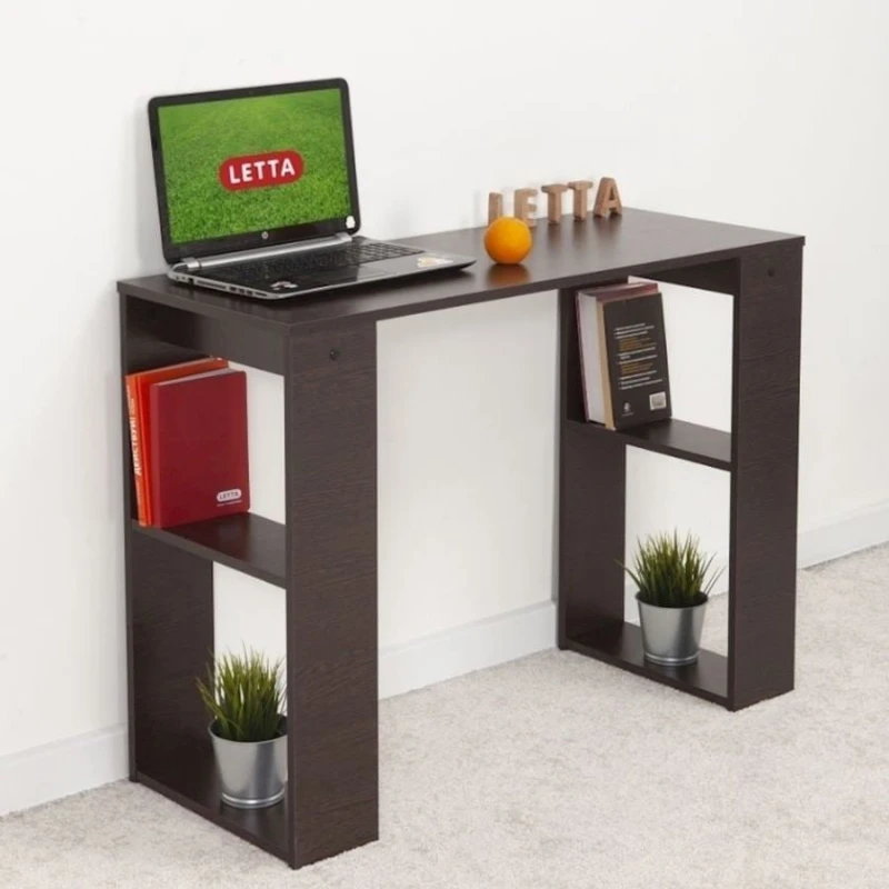 Yazı masası, LDSP, 75х40х103 sm, rəflərlə, qəhvəyi