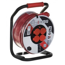 Uzadıcı Yato YT-8108, 50 m, 4-rozetkalı, qırmızı/boz