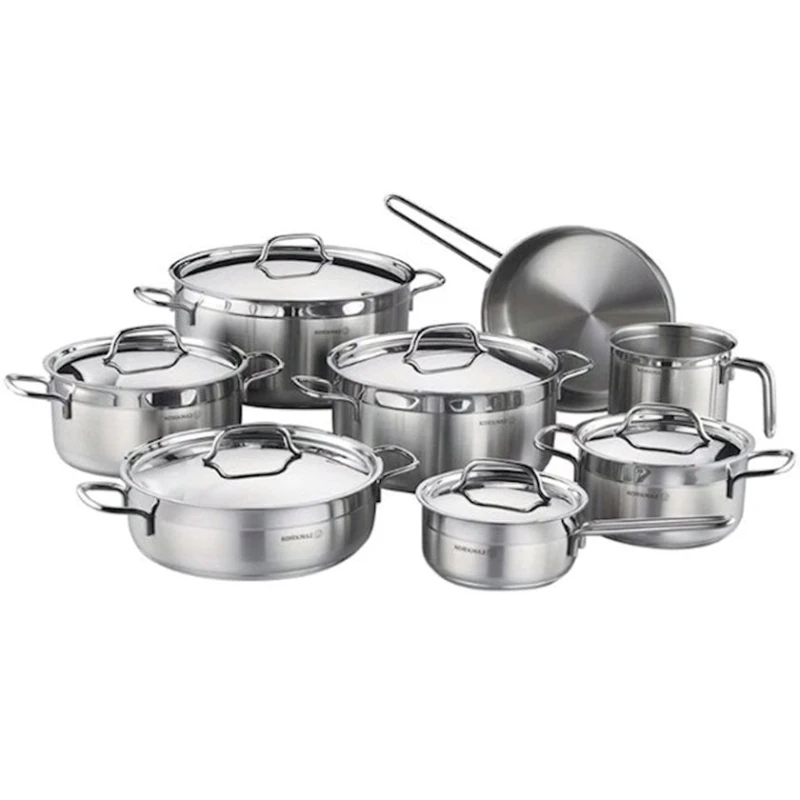 Набор кастрюль Korkmaz A1089, 14 предметов, серебристый