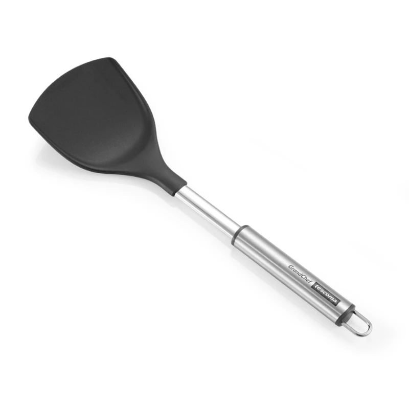 Лопатка Tescoma Grandchef Wok Turner, нержавеющая сталь/нейлон, серебристая/черная, 355 мм Лопатка Tescoma Grandchef Wok Turner, нержавеющая сталь/нейлон, серебристая/черная, 355 мм