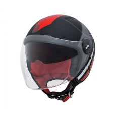 Motosikl dəbilqəsi Aprilia A-Jet, ölçü L, qara/qırmızı