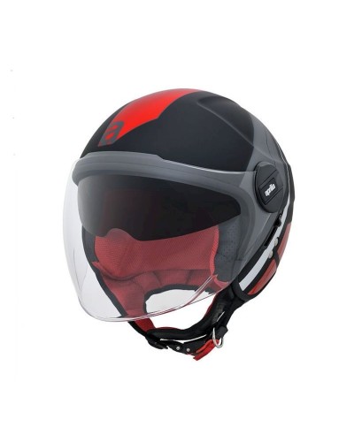 Motosikl dəbilqəsi Aprilia A-Jet, ölçü L, qara/qırmızı