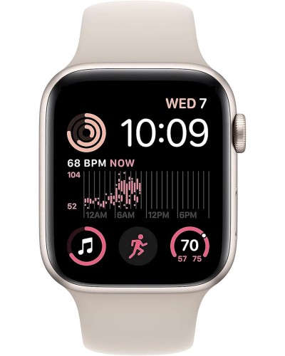Ağıllı saat Apple Watch SE GPS 44mm Starlight Aluminium Case with Starlight Sport Band - S/M Model A2723 (MRE43)