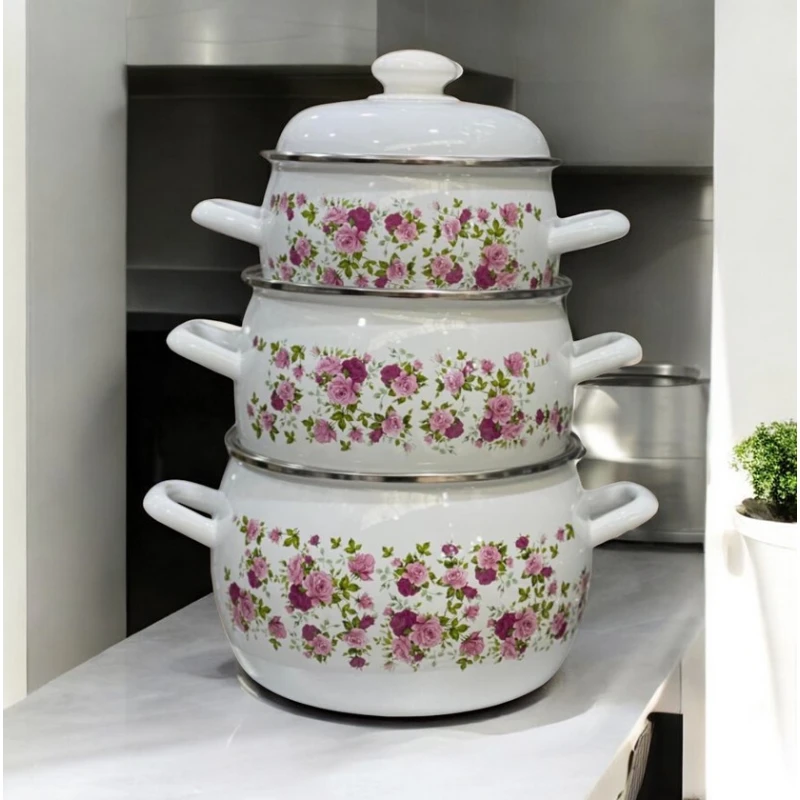 Набор кастрюль Gallery Home GH-000099, эмаль, разноцветный Набор кастрюль Gallery Home GH-000099, эмаль, разноцветный