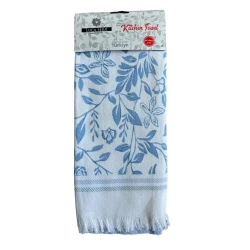 Набор кухонных полотенец Luca Sera HT_2110000003232, хлопок, белый/голубой, 40х60 см, 2 шт