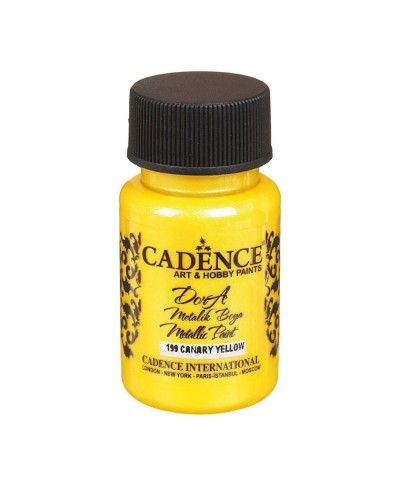 Akril boya-metallik Cadence Dora Metallic Paint 199 Canary Yellow 50 ml