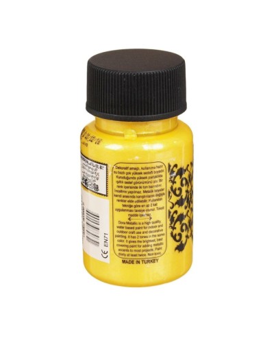 Akril boya-metallik Cadence Dora Metallic Paint 199 Canary Yellow 50 ml