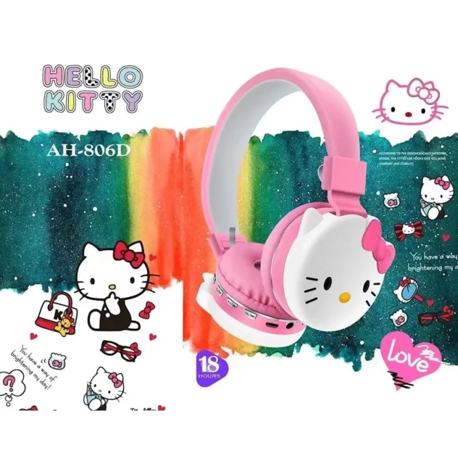 Simsiz qulaqlıq Hello Kitty AH-806D Pink