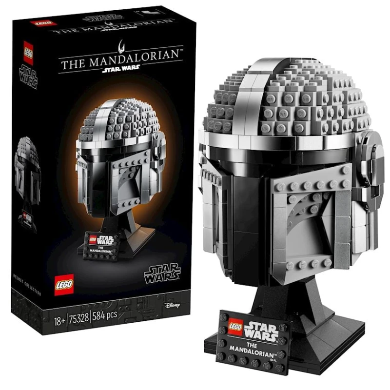 Konstruktor LEGO Star Wars The Mandalorian Helmet 75328, 18+ yaş, 584 hissə