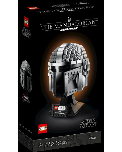 Konstruktor LEGO Star Wars The Mandalorian Helmet 75328, 18+ yaş, 584 hissə