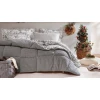 Комплект постельного белья Yataş Pino Triola, одеяло 155x215 см, простыня 100x200 см, наволочка 50x70 см, односпальный, хлопок/полиэстер, Gri