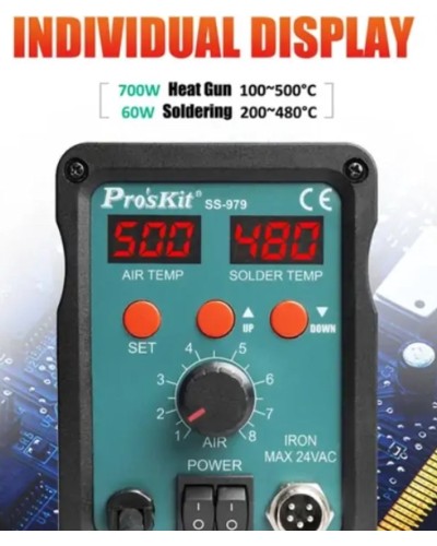 Lehim stansiyası Pro'sKit SS-979B, 760 Vt