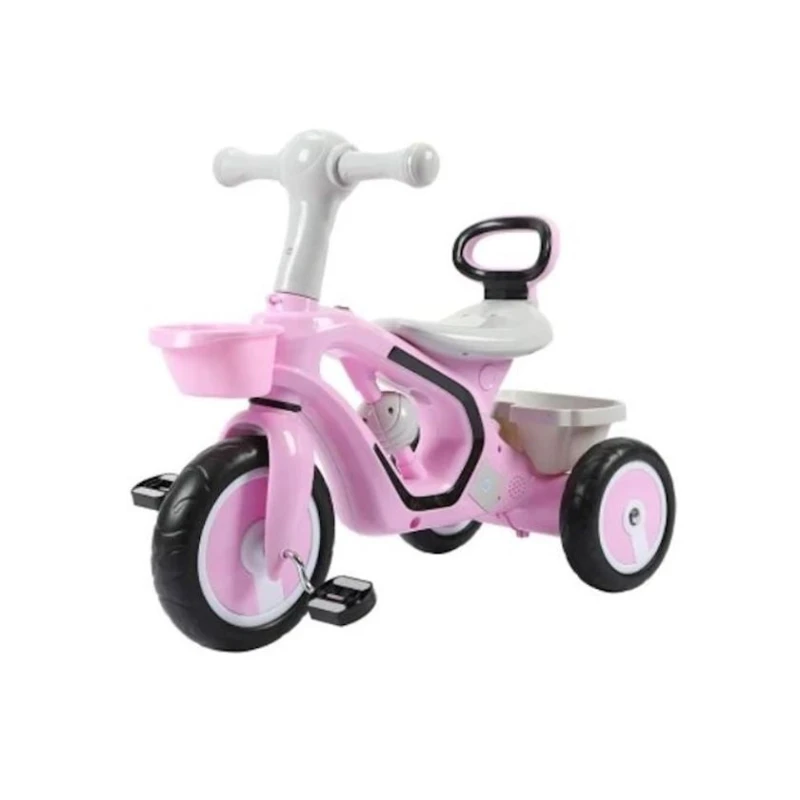 Uşaqlar üçün üçtəkərli velosiped KL-818, 69x51x48 sm, çəhrayı