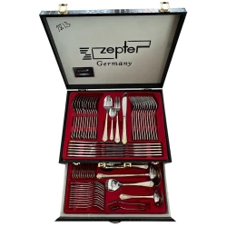 Набор столовых приборов Zepter ZGH 00235, 72 предмета, нержавеющая сталь, серебристый/золотистый Набор столовых приборов Zepter ZGH 00235, 72 предмета, нержавеющая сталь, серебристый/золотистый