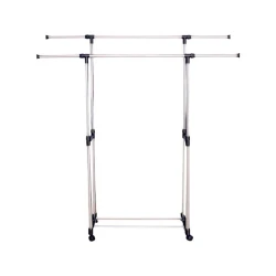 Вешалка двойная напольная Baililai Supra, 40x160 см, металл/пластик, серебристый Вешалка двойная напольная Baililai Supra, 40x160 см, металл/пластик, серебристый