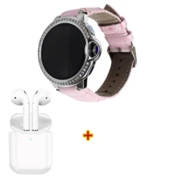 Ağıllı saat RW20 Pink + Simsiz qulaqlıq Hoco EW74 White Hədiyyə