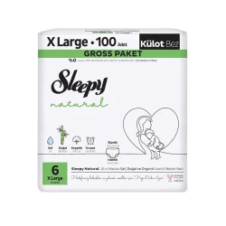 Подгузники-трусики детские Sleepy Natural 6 Junior Extra/XL, 100 шт
