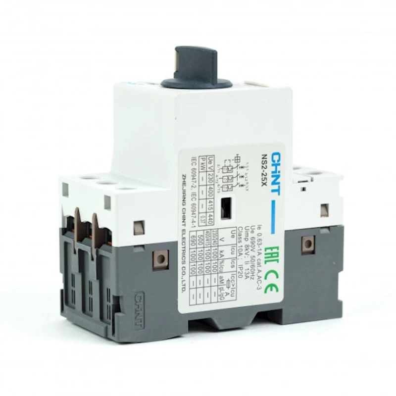 Мотор-автомат Chint NS2-25X 0.63-1A с поворотной ручкой