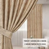 Шторы 300x140 см, 2 шт, золотистый под мрамор Шторы 300x140 см, 2 шт, золотистый под мрамор