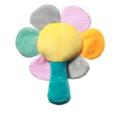 Погремушка Babyono Цветок Радуги, полиэфир, разноцветная, 3+ мес