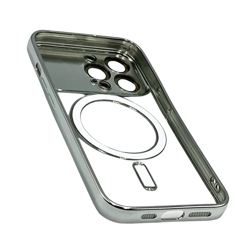 Чехол Auto Focus Magsafe для Apple iPhone 13 Pro Silver Чехол Auto Focus Magsafe для Apple iPhone 13 Pro Silver