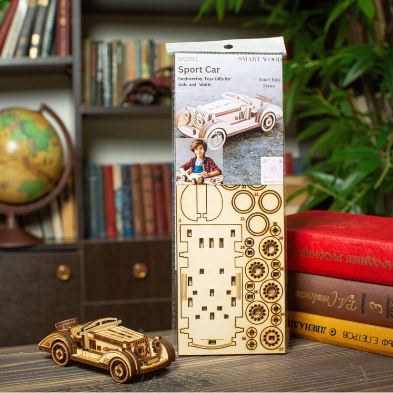 3D пазл SmartWood Spor Car, 23x9x1 см 3D пазл SmartWood Spor Car, 23x9x1 см