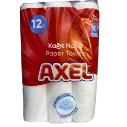 Полотенца бумажные Axel, белые, 3 слоя, 12 шт Полотенца бумажные Axel, белые, 3 слоя, 12 шт