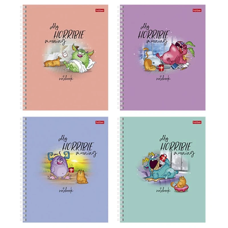 Тетрадь на спирали Hatber Утро добрым не бывает, A5, 48 листов, в линию, товар в ассортименте Тетрадь на спирали Hatber Утро добрым не бывает, A5, 48 листов, в линию, товар в ассортименте