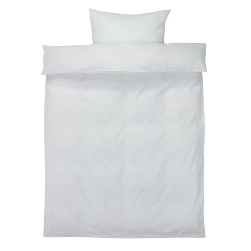 Комплект постельного белья JYSK Dana, пододеяльник 140x200, наволочка 50x70, полутораспальный, хлопок, белый