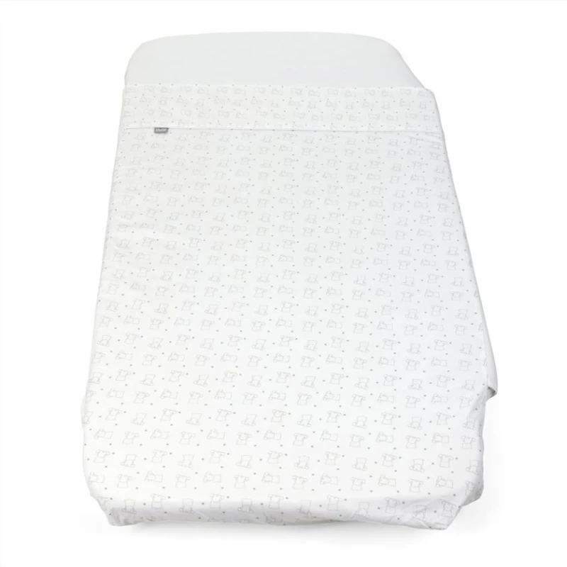 Комплект детского постельного белья Chicco Next2Me Forever, хлопок, белое, 2 шт Комплект детского постельного белья Chicco Next2Me Forever, хлопок, белое, 2 шт