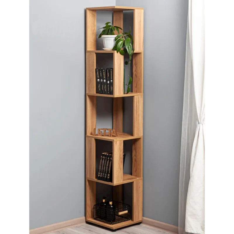 Stellaj, LDSP, 175х33х33 sm, rəflərlə, qəhvəyi