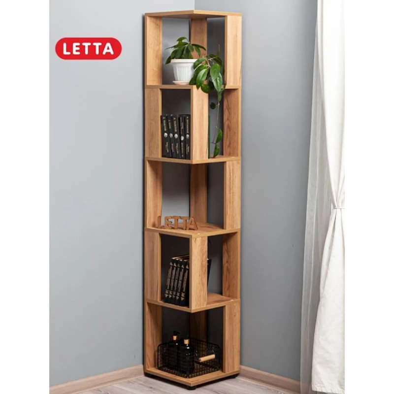 Stellaj, LDSP, 175х33х33 sm, rəflərlə, qəhvəyi