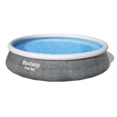 Hovuz Bestway 57376, şişmə, dairəvi, 396x396x84 sm, 7340 l, boz
