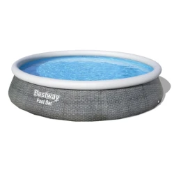 Hovuz Bestway 57376, şişmə, dairəvi, 396x396x84 sm, 7340 l, boz