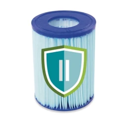 Hovuz Bestway 57376, şişmə, dairəvi, 396x396x84 sm, 7340 l, boz