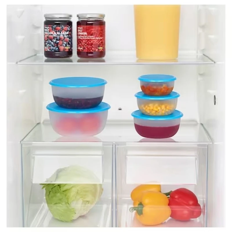 Набор контейнеров IKEA Reda 702.464.71, полипропилен/полиэтилен, голубой, 5 шт Набор контейнеров IKEA Reda 702.464.71, полипропилен/полиэтилен, голубой, 5 шт