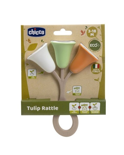 Çığçığa Chicco Tulip Rattle, 3-18 ay, rəngbərəng