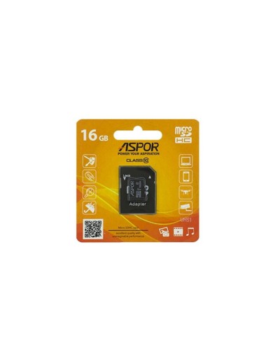 Yaddaş kartı Aspor MicroSDHC 16GB