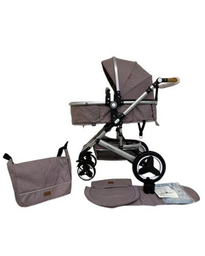 Uşaq arabası Belecoo 530W Grey/Brown