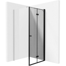 Duş qapıları Deante Kerria Plus, 90x200 sm, qara/şəffaf