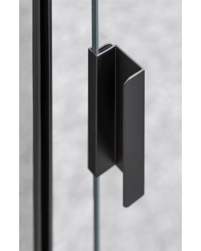 Duş qapıları Deante Kerria Plus, 90x200 sm, qara/şəffaf