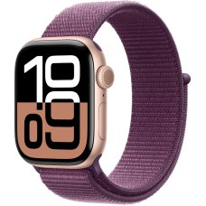 Ağıllı saat Apple Watch Series 10 GPS 46mm Rose Gold Aluminium Case with Plum Sport Loop