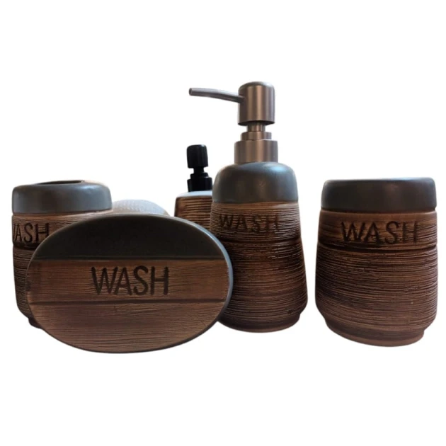 Набор для ванной Wash SE103, коричневый, 5 шт Набор для ванной Wash SE103, коричневый, 5 шт