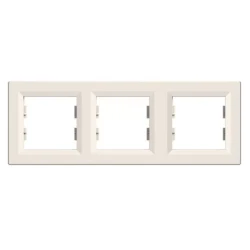 Çərçivə Schneider Asfora Horizontal 3 gang frame, Cream (EPH5800323)