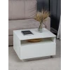 Журнальный стол Letta, белый, ЛДСП, 66х44x56 см